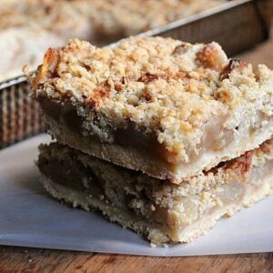 Cuadrado de Crumble de Manzana