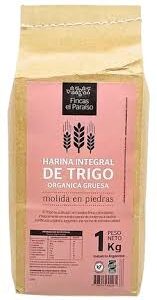 Harina de trigo integral gruesa Fincas el Paraíso. 1 kg